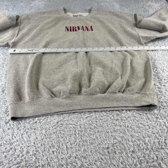 Nirvana In Utero Graphic Sweatshirt Heather Gray Crewneck Band Merch Size L - Picture 4 of 10